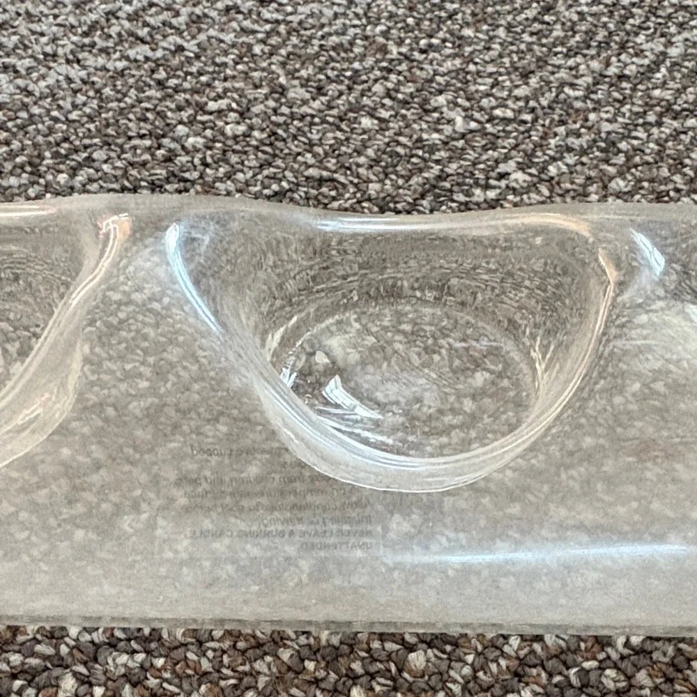 West Elm Clear Glass Candle Holder